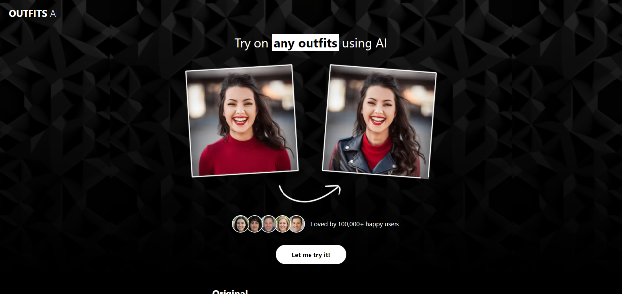 Outfits AI Screenshot Startseite