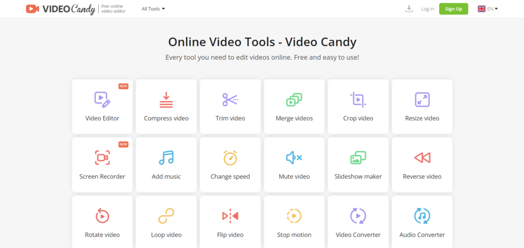 Video Candy Screenshot Startseite