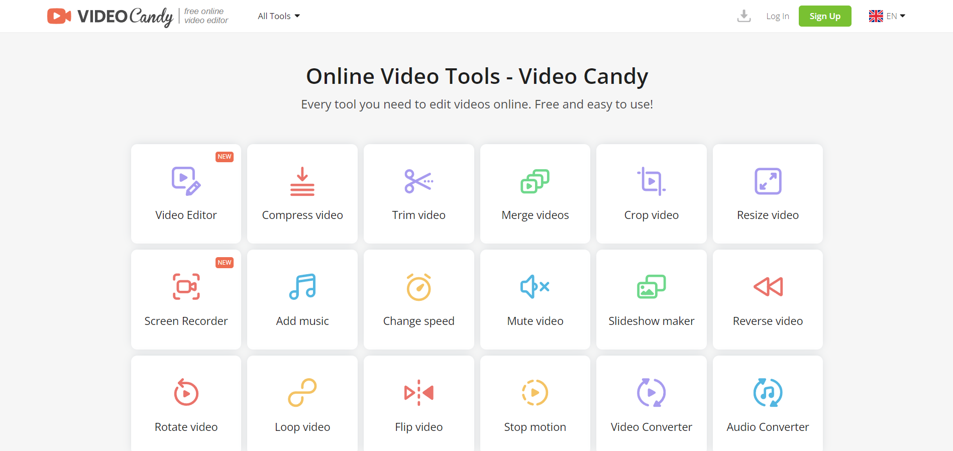 Video Candy Screenshot Startseite