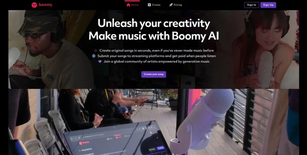 Boomy AI Music Generator - Kreativität soundtechnisch mit KI-Musik ausleben