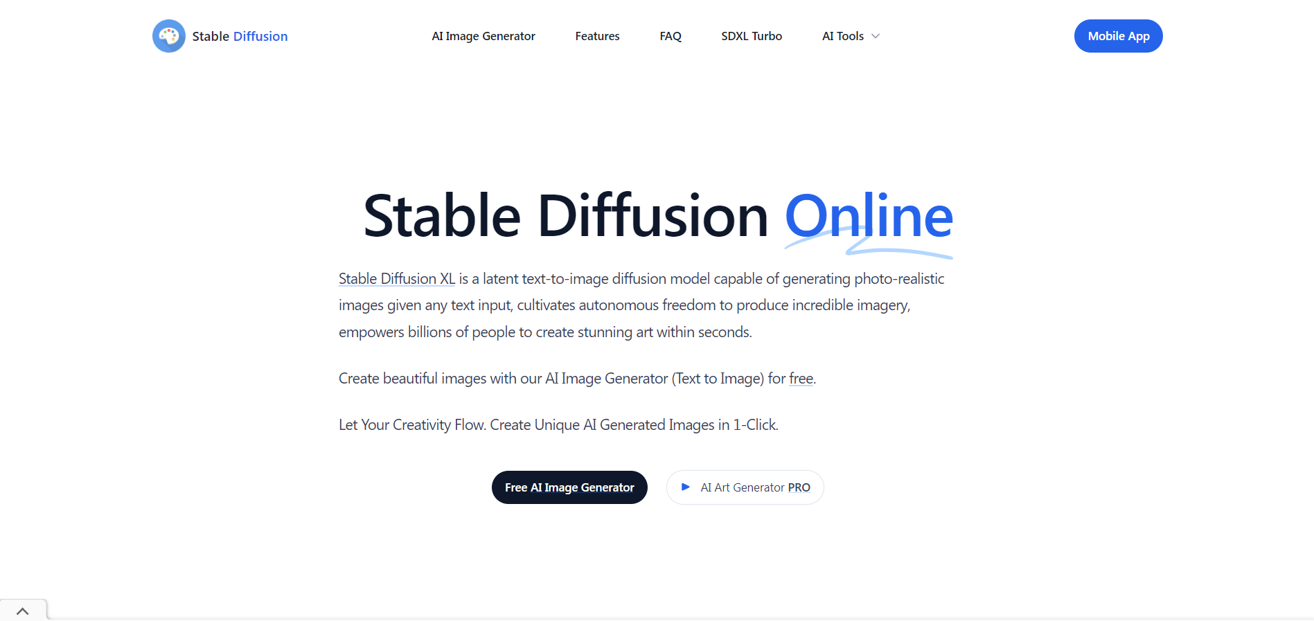 Stable Diffusion Web Screenshot