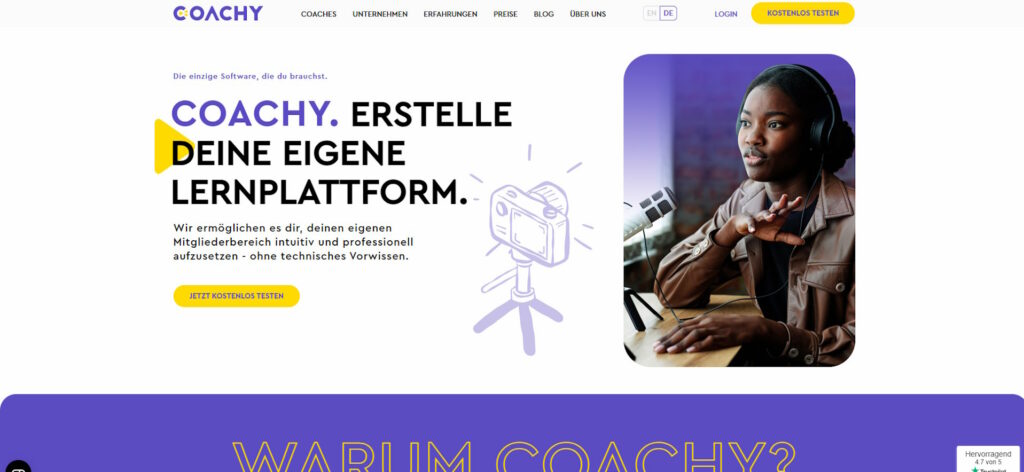 Coachy Onlinekurs erstellen in der Coachy Lernplattform