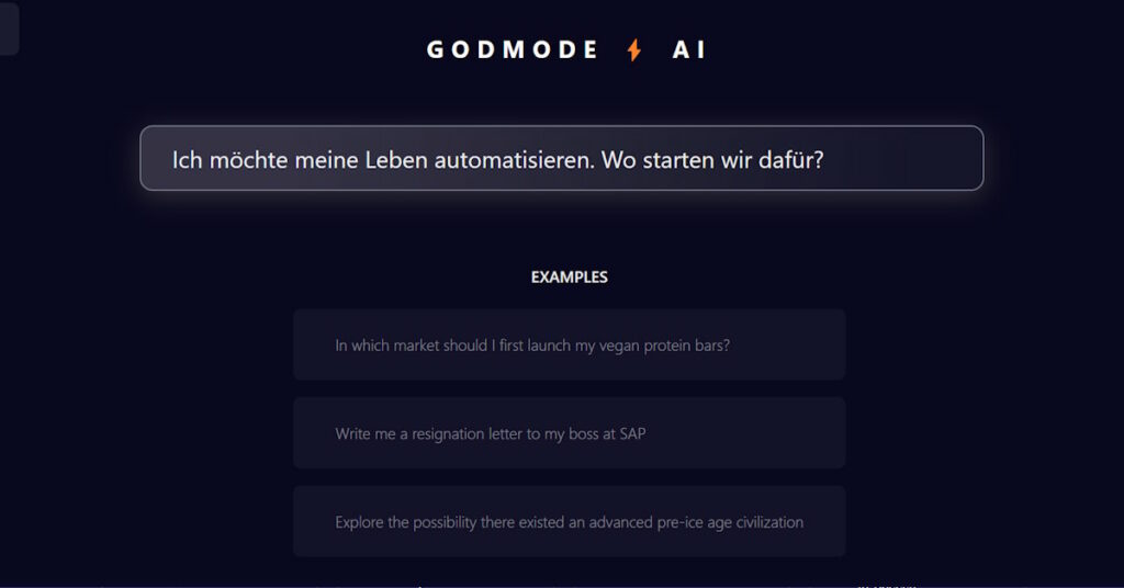 Godmode.space als Godmode AI Tool