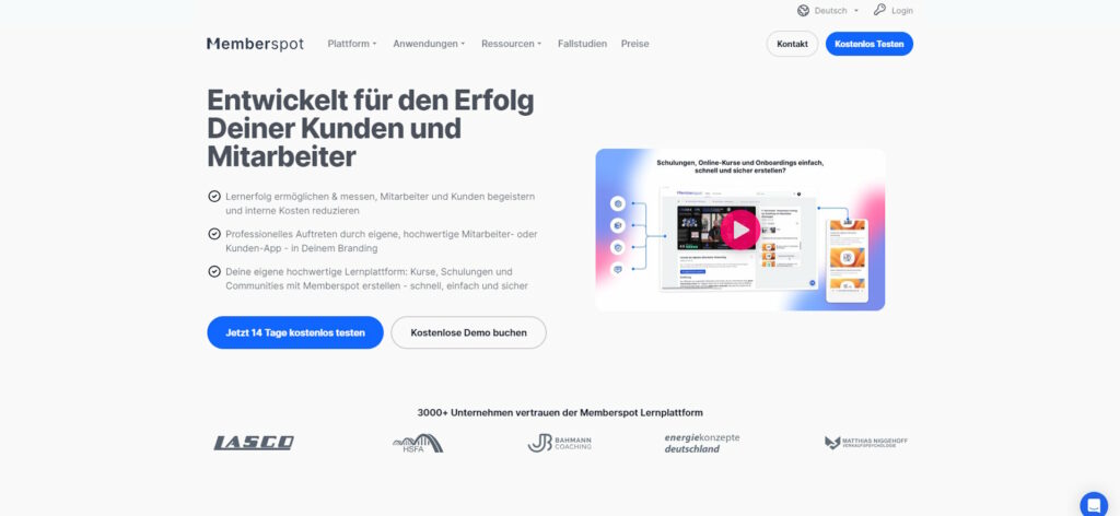 Membersbot deutsche Onlinekursplattform