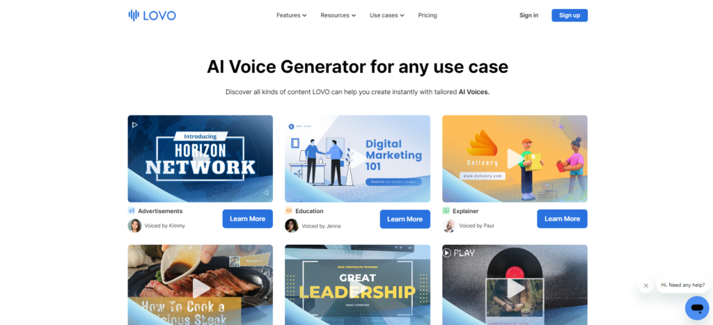 Lovo AI Voice Generator