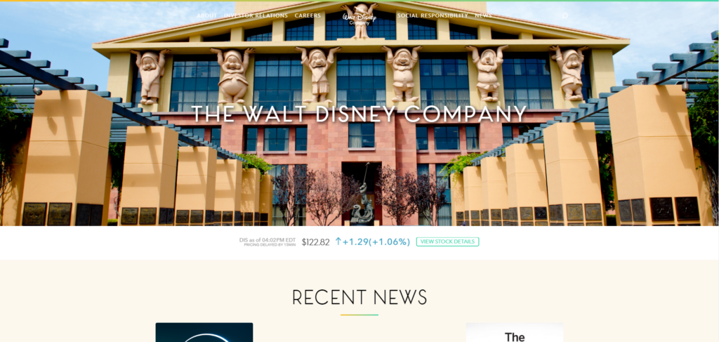 The Walt Disney Company WordPress Website