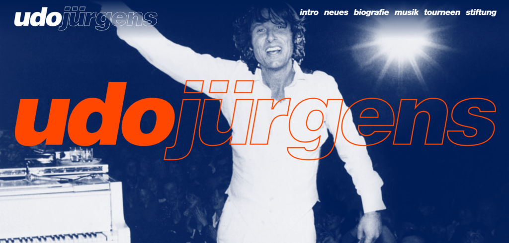 Udo Jürgens Website Screenshot