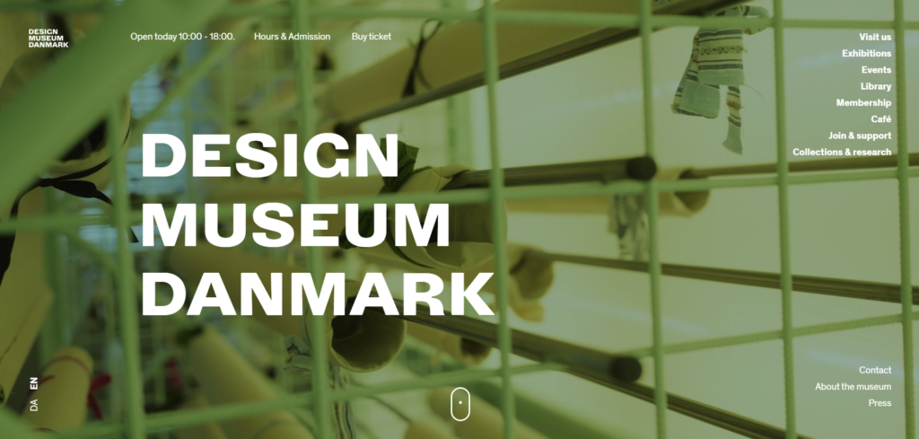 Design Museum Danmark Website Screenshot