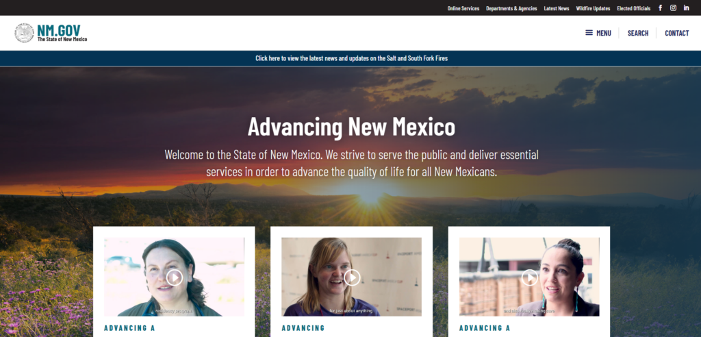 Ney Mexico Government Website